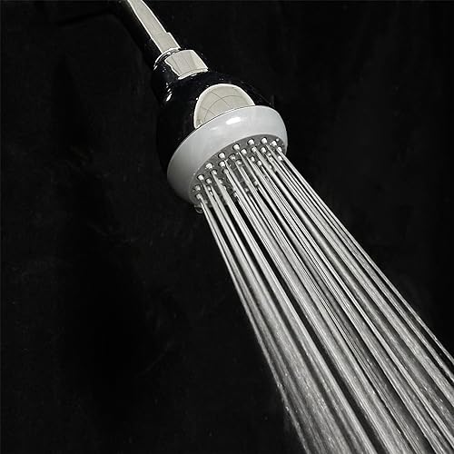 3" High Pressure Shower Head, Powerful Pressure Boosting Rain Showerhead, with Adjustable Swivel Brass Ball Joint for Relaxing and Comfortable Shower Experience (Chrome)