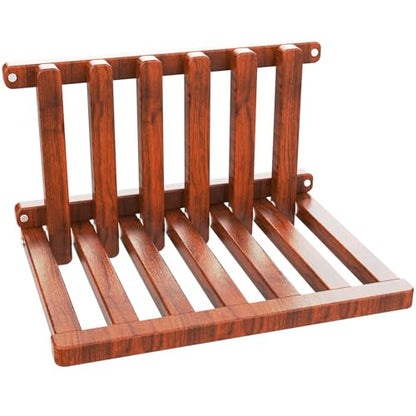The folding stool is made of beech wood and can withstand 400 pounds. The surface is coated with Walnut paint and polished. Used for changing shoes, showering, folding bedside table(Walnut paint) - size: Walnut Paint