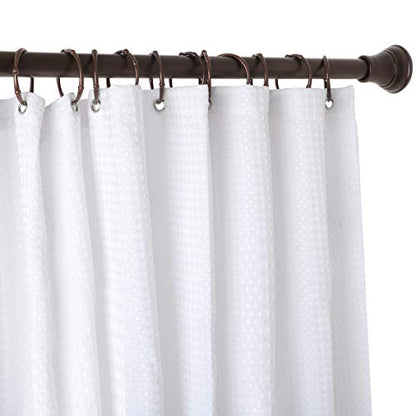 Rust-Proof Zinc Shower Curtain Hooks with Clasp Closure, Shower Hooks Hangers for Bathroom, Kitchen Utensils, Curtains, Clothing, Towels etc - Set of 12, Oil Rubbed Bronze - color: Oil Rubbed Bronze
