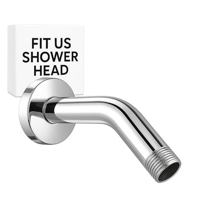 For DELTA and MOEN Shower Arm, 6 Inch Shower Head Extension Arm with Flange, Wall-Mounted For Fixed Shower Head & Handheld Showerhead,Chrome Finish