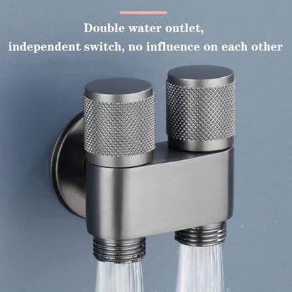 Handheld Toilet Bidet Sprayer for Toilet-Adjustable Water Pressure Control with Bidet Hose for Feminine Wash, Stainless Steel Brushed Nickel Bidet Faucet Cloth Diaper for Baby Wash