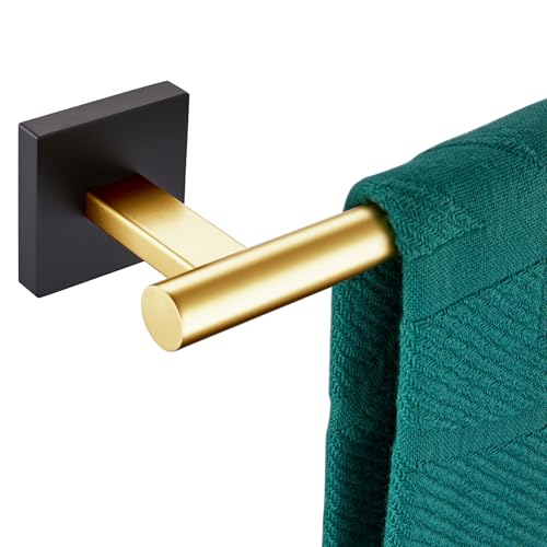 KOKOSIRI Bathroom Towel Bar Bath Towel Holders for Toilet Kitchen Cabinet Wall Mount 24 Inch Black with Gold Stainless Steel B4005GDK-L24 - color: Black Gold, size: 24-Inch