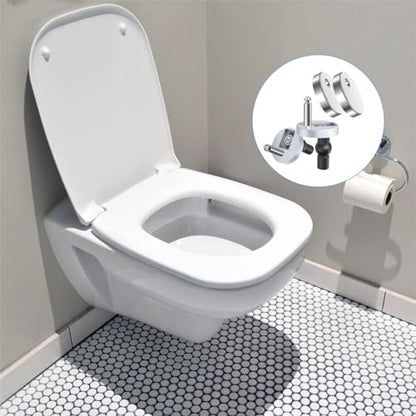 Toilet Seat Hinge Bolts Kit Quick Release Top Hinge Fixings Expanding Rubber Toilet Seat Replacement Parts for Home Bathroom 2 Pcs - size: One Size