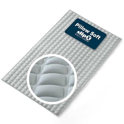 SlipX Solutions Pillow Top Soft Padded Non Slip Bathtub Mat, 27x15.5, Gray | Soft Anti Slip Bath Tub And Shower Mat, 700 Air-Filled Pillows, Strong Suction Cups, Extra Comfort Underfoot - color: Gray