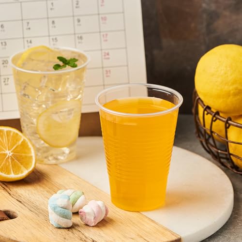 Jaluxing 500 Count 9 oz Crystal Clear Disposable Plastic Cups Bulk PP Cups for Parties, Water, Wine, Cold Drinking (Formerly FULING) - style: 9 OZ.