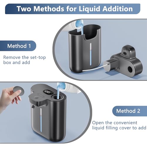 Automatic Soap Dispenser,9 Levels Liquid Soap Dispenser for Kitchen, RechargeableTouchless Liquid Hand Soap Dispenser for Bathroom,16.9oz/500ml,1200mah Rechargeable,Wall Mount & Countertop