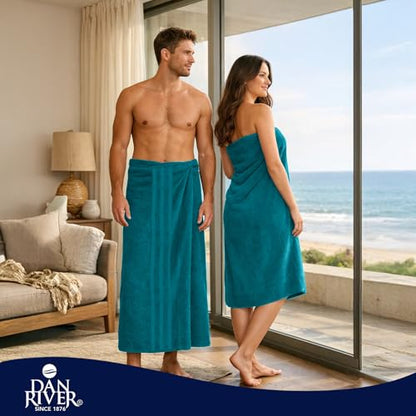 DAN River 2 Pack Bath Sheets Extra Large 35x70, Large Bath Towels for Adults, XL Oversized Heavy Duty Towel Set, 600 GSM 100% Ring Spun Cotton, Soft Quick Dry, Teal - color: Teal, size: Bath Sheet 35x70" (PK 2)