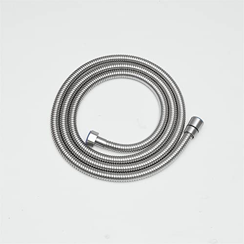 Shower Hose, 59 Inch, Stainless Steel, Silver, 1.5-Meters, No Leak, Standard Hand Shower Compatible - color: Brushed Nickel