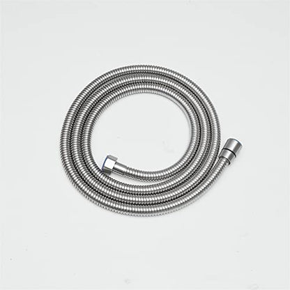 Shower Hose, 59 Inch, Stainless Steel, Silver, 1.5-Meters, No Leak, Standard Hand Shower Compatible - color: Brushed Nickel