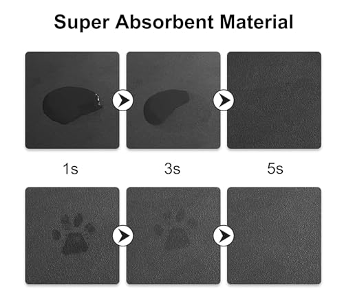 Kitchen Sink Splash Guard Faucet Mat -1 PC Super Absorbent Fast Drying Mat Sink Gadgets-Splash Guard Behind Faucet Drip Catcher for Kitchen, Bathroom,Sink Mat, Dish Drying Mat, Bathroom(15" X 5.5" ) - color: Black