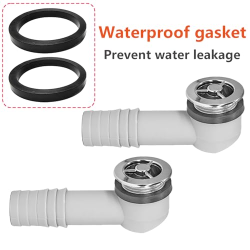 Qrity 2 PCS Round Overflow, Sink Overflow Head, Bathroom sink overflow, Overflow Tube Kitchen Sink Accessories, 36 x 36mm - style: Style-D
