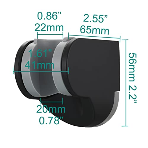 Black Shower Head Holder ABS Wall Mount Adjustable Angle Handheld Shower Bracket for Shower Head, ST01B - style: Black