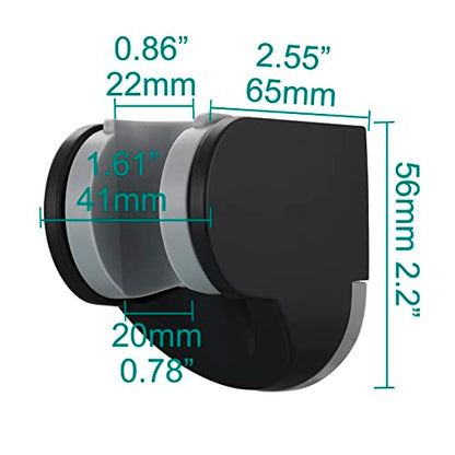 Black Shower Head Holder ABS Wall Mount Adjustable Angle Handheld Shower Bracket for Shower Head, ST01B - style: Black