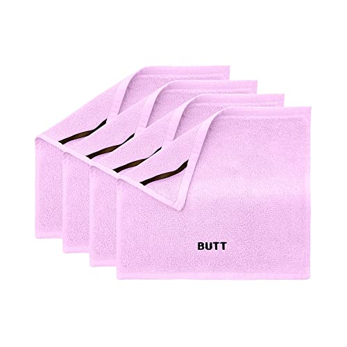 Crafty Cloth Ultra-Soft and Hygiene Rayon Bamboo Cloth, Reusable Gentle Cleansing Towel for Sensitive Areaa | 12x12 Fast-Dry, Machine Washable | Luxurious, Skin-Friendly Comfort | Purple - color: Purple, size: Embroidered 4-Piece Set