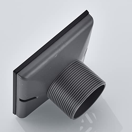 RANDOM 4 Inch Black Shower Drain Square with Adjustable PVC Base Flange,SUS304 Stainless Steel Matte Black Shower Floor Drain with Removable Cover Grid Grate - color: B-matte Black-4″ Square With Base Flange