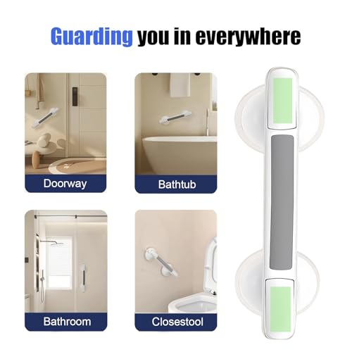 Grab Bar for Elderly for Wall,Grab Bar for Bathtubs and Showers,Shower Handle,Non-Slip Handrail Safety Grip for Seniors No Drilling,Shower Handles for Elderly Suction,Bathroom Accessories