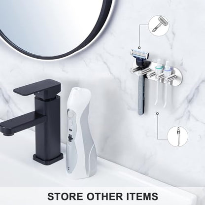 Electric Toothbrush Head Holder, Toothbrush Holders Wall Mounted, Adhesive Tooth Brush Head Holder Organiser, Electric Toothbrushs Holder, Shower Tooth Brushing Holder (Silver, Large) - color: Silver, size: Large