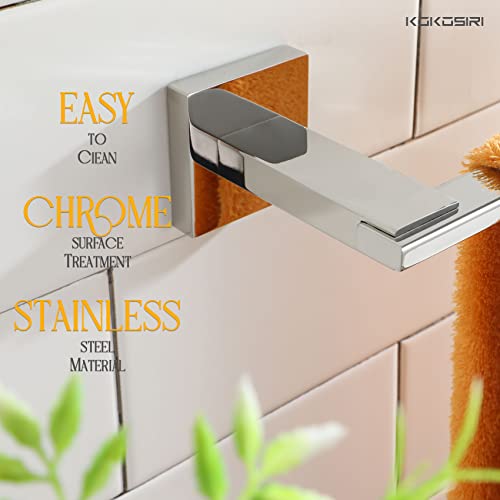 KOKOSIRI Hand Towel Bar Chrome Towel Ring Holder for Bathroom Hardware Organization and Storage Wall Mount Heavy Duty, Polished Stainless Steel B3006CH - color: Polished Chrome