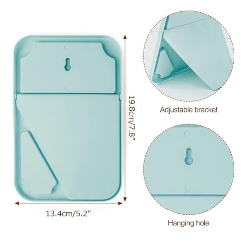 8-Inch Table Desk Vanity Makeup Mirror, Simple Portable Travel Mirror with Stand, Standing and Wall Hanging Dual-use, Blue - color: Blue
