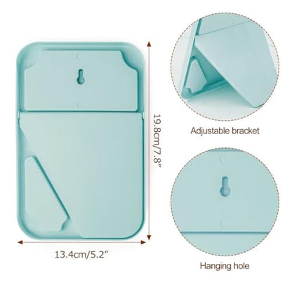 8-Inch Table Desk Vanity Makeup Mirror, Simple Portable Travel Mirror with Stand, Standing and Wall Hanging Dual-use, Blue - color: Blue