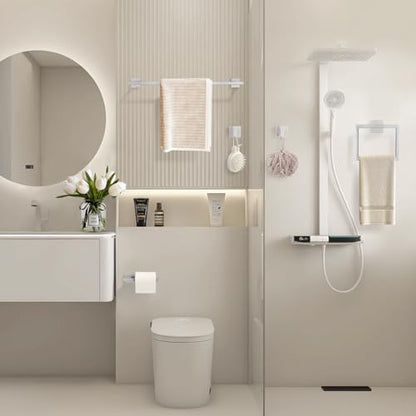 YACVCL Towel Bar Set, 10 Pieces Bathroom Hardware Set Brushed Nickel Bathroom Accessories, SUS304 Stainless Steel Towel Racks Holder Set Wall Mounted 23.6 Inch - color: Brushed Nickel, size: 10 Pieces