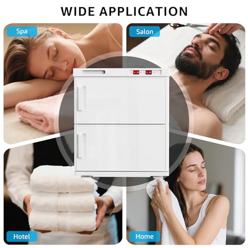 32L Hot Towel Warmer Cabinet, Large Professional Towel Heater - White | Rust Resistant, Stainless Steel Racks, Large Capacity, Towel Warmer for Spa Massage Salon Home - color: White, size: 32L