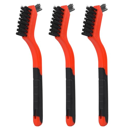 3PCS Ergonomic Handle Nylon Detail Brushes Car Interior Gap Cleaning Brush | Durable nylon bristles cleaning brushes with ergonomic non-slip handle, ideal for car tight spaces dust removal