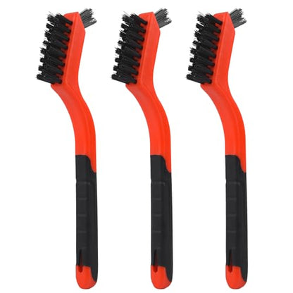 3PCS Ergonomic Handle Nylon Detail Brushes Car Interior Gap Cleaning Brush | Durable nylon bristles cleaning brushes with ergonomic non-slip handle, ideal for car tight spaces dust removal