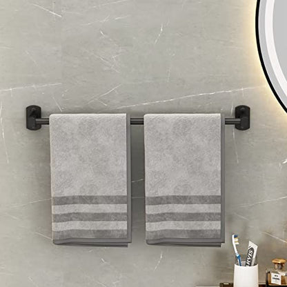 Bathroom Towel Bar for Wall Mount-Towel Rods for Bathroom-20 Inch Black Towel Holder Bath Towel Hanger - size: 20 Inch Single Bar