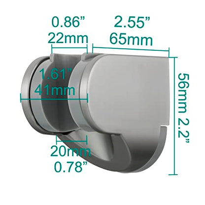 Adjustable Wall Mount Shower Holder Plastic Shower Head Bracket for Handheld Showerhead, Gun Black, ST01GR - style: Gun Black