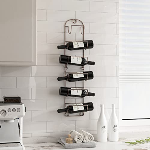 Towel Racks for Bathroom Wall Mounted Metal Wine Rack Towel Shelf Towel Holder for Bath Antique Bronze - color: Antique Bronze
