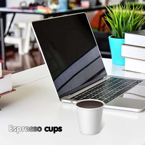3 oz 100 Pack Disposable Paper Cups, Bathroom Mouthwash Cups | Espresso Disposable Cups, Bathroom Cups, Small Paper Cup for Bathroom, Snack, Espresso, Mouthwash (White) - color: White, size: 100 Count