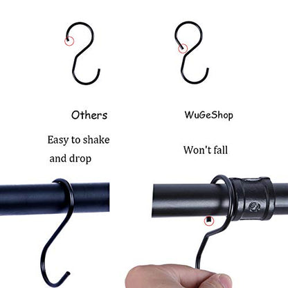 Industrial Pipe Towel Bar Rack, 50.4 Inch Black Towel Rod with 3 Hooks, Wall Mount Bath Towel Rack Holder, Rustic Bathroom Hardware Towel Bar Accessory - size: 50.4 inches