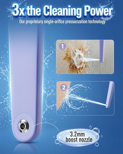 High Pressure Portable Bidet for Travel,Foldable Flip-Top Peri Bottle | with Hook Ring,Handheld Bidet Sprayer for Personal Hygiene,BPA-Free,400ML Personal Toilet for Women Men Baby Cleaning(Purple)