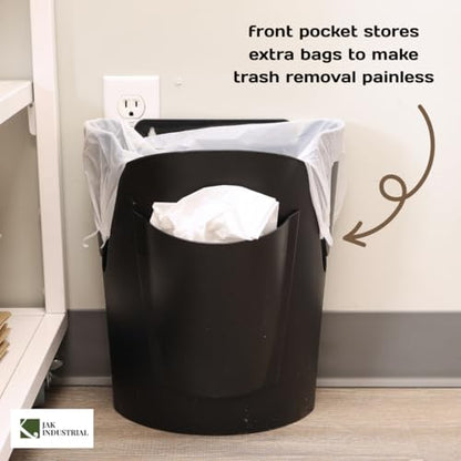 Mountable Grocery Bag Trash Can – Reuse Standard Grocery Store T-Shirt Bags with Small Bathroom/Undercabinet/Hangable Garbage Basket
