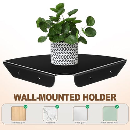 ABOOFAN Acrylic Shower Shelf Wall Mounted Corner Organizer for Bathroom Waterproof 2-Piece Set with Soap Holder for Shampoo and Bathroom Storage