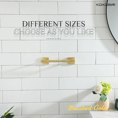 KOKOSIRI Towel Rack for Bathroom 9-Inch Hand Towel Bar Wall Mounted Towel Ring Holder Brushed Gold Stainless Steel Bathroom Organization, B4005BG-L9 - color: Brushed Gold