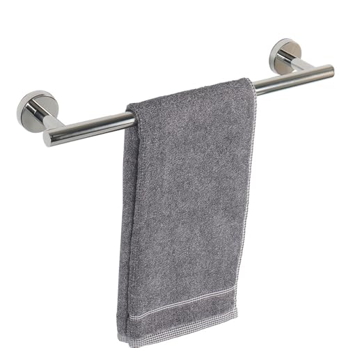 TocTen Bath Towel Bar - Thicken SUS304 Stainless Steel Bathroom Towel Holder, Towel Rod for Bathroom Heavy Duty Wall Mounted Towel Rack Hanger (18IN, Polished Chrome) - color: Chrome, size: 18IN