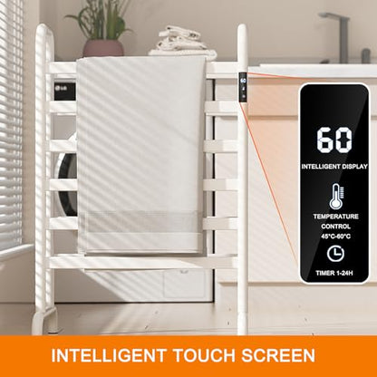 Towel Dryer for Bathroom, Electric Towel Warmer, Towel Warmer Rack for Bathroom, Heated Towel Rack Freestanding, White,Two Layers - size: Two Layers