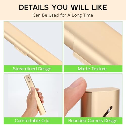 Travel Toothbrush Case, Portable Toothbrush Holder, Durable Aluminum Toothbrush Storage Box, Small Breathable Manual Toothbrush Container for Traveling, School, Camping, Business Trip - Gold - color: Gold