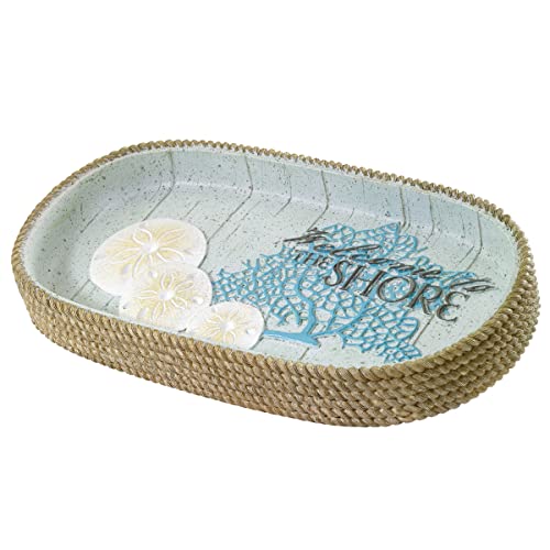 Avanti Linens - Vanity Tray, Guest Bathroom Essentials, Coastal Inspired Home Decor (Beachcomber Collection) - size: Vanity Tray