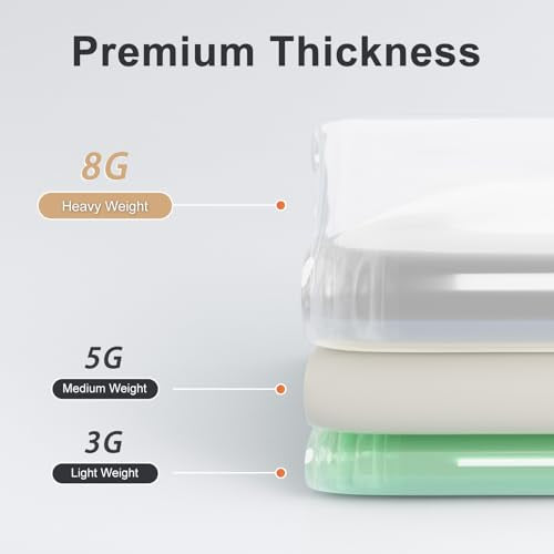 Titanker Clear Shower Curtain Liner, Premium PEVA Shower Liner Heavy Duty Waterproof Shower Curtains for Bathroom with Big Stones and Grommets, 72x72 Inches - color: Clear Heavy Weight, size: 72"W x 72"L (Pack of 1)