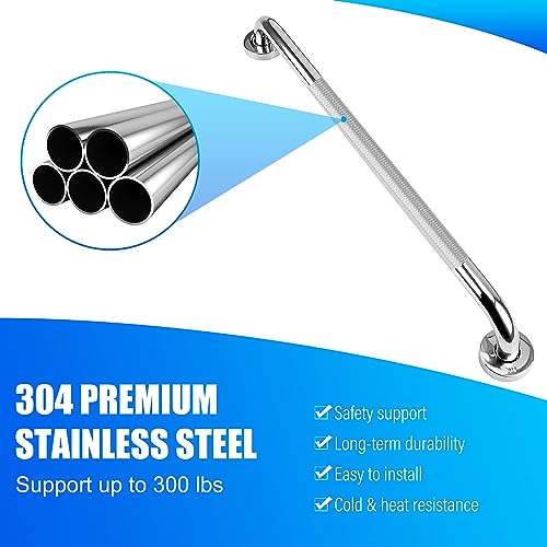 supregear Grab Bars for Bathtubs and Showers (2-Pack), Anti-Slip Stainless Steel Bathroom Safety Handle, Heavy Duty Grip Bars for Handicap Elderly Senior, 20 in - size: 20 Inch