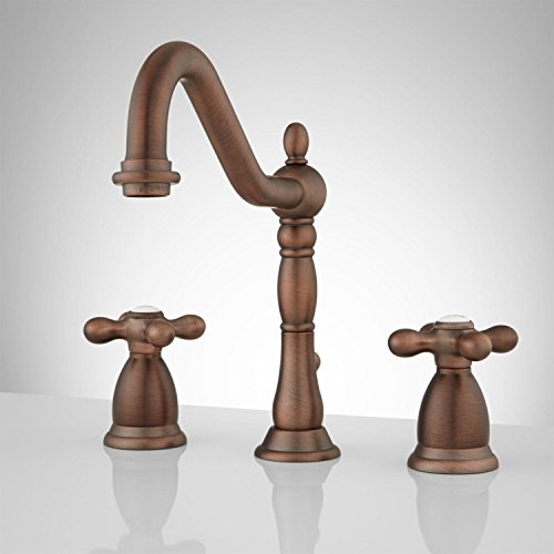 Signature Hardware 329417 Victorian Widespread Bathroom Faucet - Cross Handles