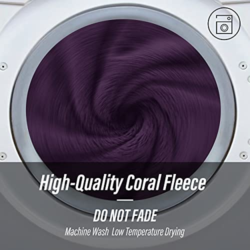 MOONQUEEN Ultra Soft Microfiber Coral Velvet Towel Set - Quick Drying - 2 Bath Towels, 2 Hand Towels, 2 Washcloths - Plum, 6 Pcs - color: Plum