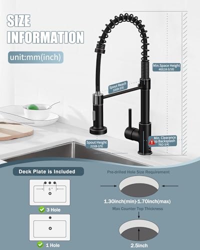 Oil Rubbed Bronze Single Handle Kitchen Faucet with Sprayer, Pull Down Faucet for Camper, RV, Farmhouse Sink - color: F-Oil Rubbed Bronze, style: Classic