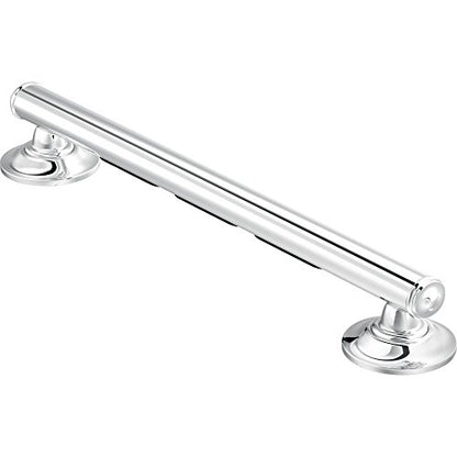 Moen LR8724D1GCH Bathroom Safety 24-Inch Designer Bathroom Grab Bar with Curled Grip, Stainless - color: Chrome