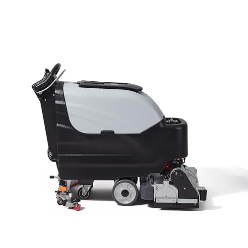 Battery-Powered Sweep & Scrub Commercial Floor Cleaning Machine, 25.5" Cleaning Path, 35" Squeegee, 14.5/17 Gal Tanks, Self-Propelled, 4-Hour Runtime, 2-Year Warranty