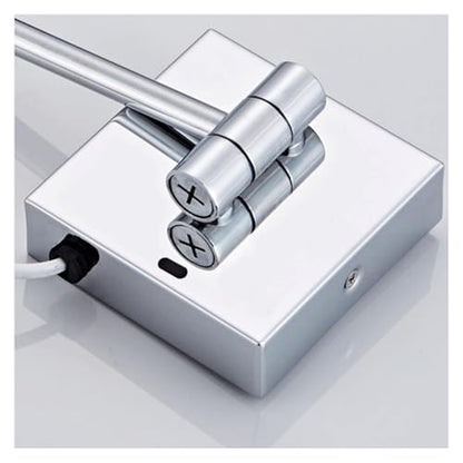 Wall Mounted Lighted Makeup Mirror Square Wall Mounted Double Sided 1X/3X Magnifying Mirror Rotation Extension Bathroom Mirror(Nickel,Hardwired) - color: Nickel