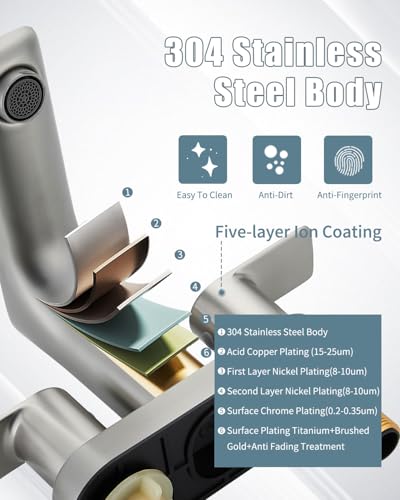 Faucet BF10041N - color: 3.Brushed Sealing Glaze, style: 1 PC